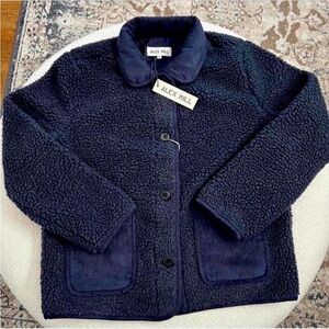 Alex Mill Navy Sherpa Work Jacket